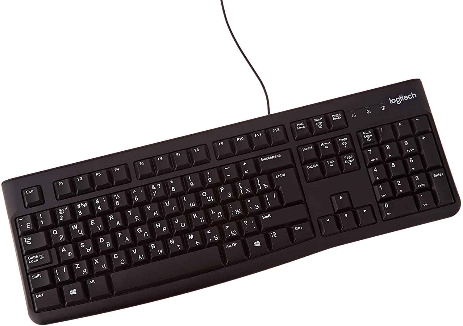 Logitech K120 Kabelgebundene Business Tastatur für Windows und Linux